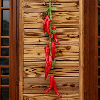 Wall Decor Red Pepper Fake Chili Pepper String Pendant Artificial Vegetables Simulation Food Photography Props Fake Vegetables