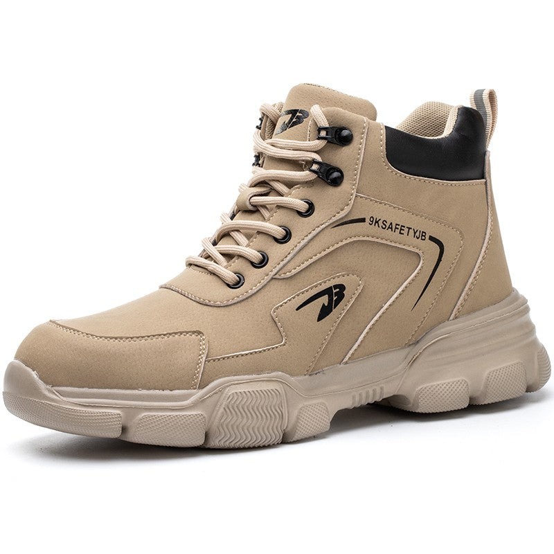 Botas de Segurança Masculinas com Biqueira de Aço Indestrutíveis para Construção Botas de Segurança à Prova de Perfurações Calçados de Trabalho Masculinos Protetores