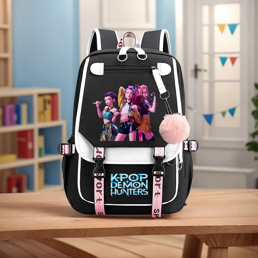 Mochila KPop Demon Hunters Mochila Demon Slayer Até 20L Durável Impermeável Mochila de Viagem Para Meninos Meninas Fãs Presente Periférico