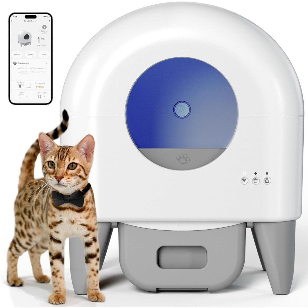 Caixa de Areia Autolimpante Automática | Grande Capacidade para Vários Gatos | Controle por Aplicativo com Proteção de Segurança para Garantir a Segurança do Animal de Estimação