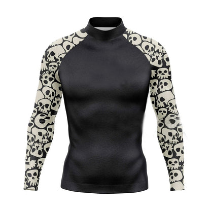 New Men's Surfing Shirt Spray Camo Lycra Rashguard Surf Sportswear Beach UV Swimwear UPF50+ Clothes