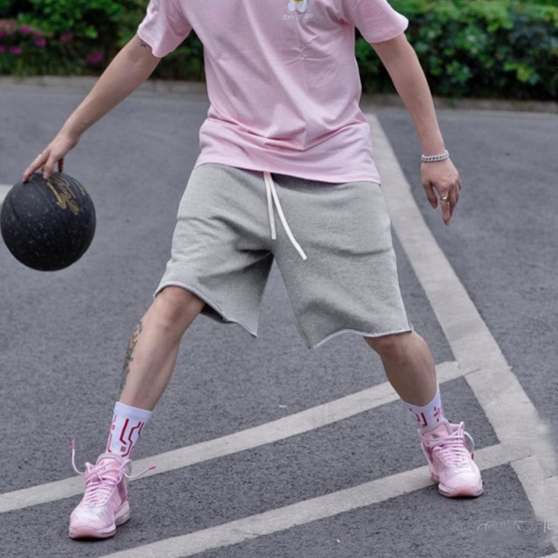 Men's Gym Training Basketball Shorts Loose Fit Mid Calf 3 4 Length Quick Dry Breathable Hiphop Streetwear Casual Workout Running