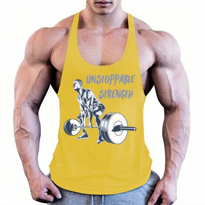 Mens Muscle Fitness Singlet, Gym Stringer Tank, Bodybuilding Vest, Fashion Quick-Dry Lightweight Sleeveless Workout Shirt