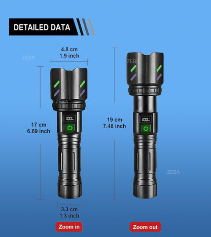 Ultra Powerful Windproof Fire Starting Flashlight Rechargeable High Power Torch Focused Light Source Can Light A Flame Lantern