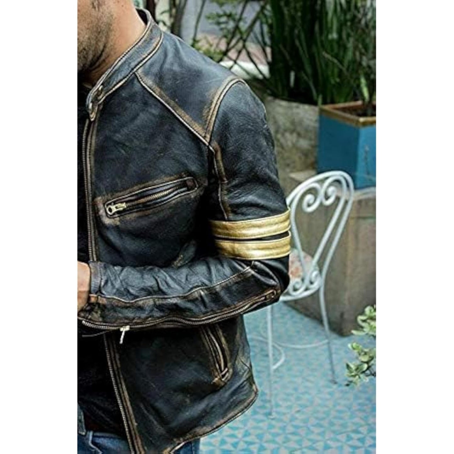 Retro Fashion Leather Jacket Streetwear Blazer Casual Jackets Men Outerwear Leather Moto Jacket Trend Brand Men's New Clothing