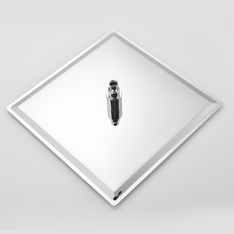 8" 10" 12" Stainless Steel High Pressure Rainfall Shower Head Large Flow Square Pressure Boosting Design Spa Bathroom Showerhead