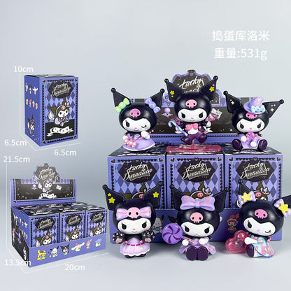 Sanrio Nova Série Flor de Rima Blind Box Kawaii Kuromi Pochacco Cinnamoroll Melody Caixa Surpresa Boneca Sacola Surpresa Decoração Brinquedo Presente