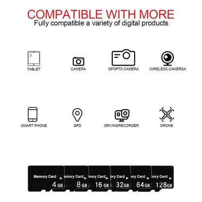 10pcs/lot Mini TF SD Memory Card 128GB 64GB 32GB 16GB 8GB High Speed Flash TF SD Card 128 64 32 16 8 GB TF SD Card Flash Card
