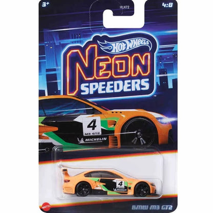 Hot Wheels Neon Speeders Series 8 Diecast Car Set 1/64 Scale Models Mazda RX-7 Datsun 510 B C D HLH72 Collectible Toy Xmas Gifts
