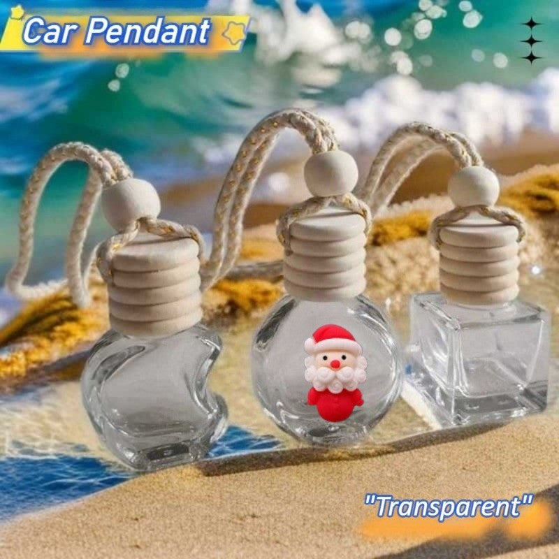Classic Santa Beard Christmas Car Decor - Empty Fragrance Bottle for Vent, Compact Size Festive Ornament