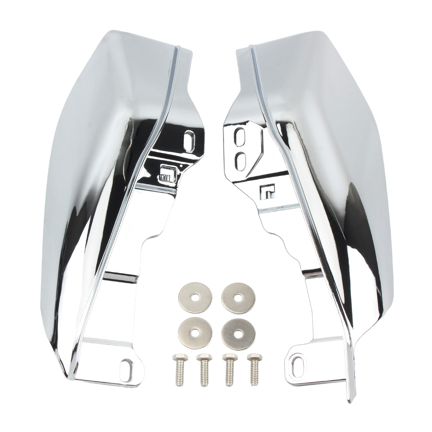 Defletor de ar do escudo térmico do quadro intermediário cromado preto da motocicleta para Harley Touring Street Electra Glide Road King 2001-2022