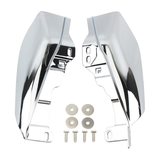 Motorcycle Chrome Black Mid-Frame Heat Shield Air Deflector Trim for Harley Touring Street Electra Glide Road King 2001-2022