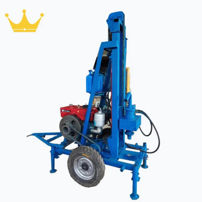 Máquina de Perfuração de Poço de Água Profunda Portátil de 150m, Perfuratriz com Motor Diesel para Perfuração Eficiente de Poços