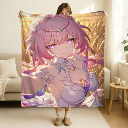 Game Honkai Star Rail Cyrene Blanket Soft and Skin Friendly For Couch Bed Napping Bedspread All Seasons Comforter