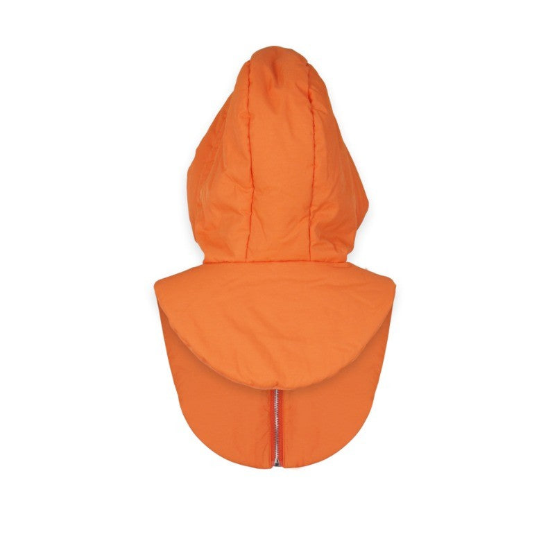 Winter Ultralight Down Hooded Hats for Women Men Warm Ring Scarf Balaclava Hat Neck Zippper Drawstring Coat Scarf Short Tank Top