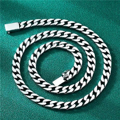 100% S925 Sterling Silver Necklace Bracelet Punk S925 Silver Jewelry Never Fade Carry certificate Men Women Jewelry Gifts