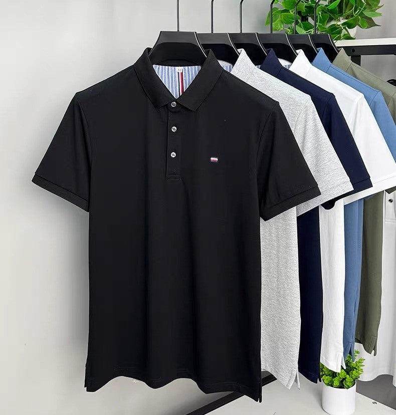 Summer luxury brand short sleeve POLO shirt men's fashion custom design embroidered top comfortable breathable casual T-shirt