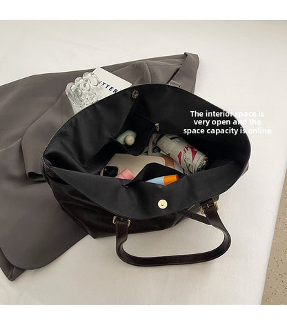 Retro Big PU Leather Shoulder Bag for Women 2025 Winter Trend New Y2K Fashion Handbags Females Travel Luxury Tote Bag  bolsas