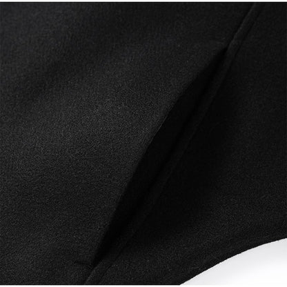 Woolen Zipper Loose Short Jacket Women Long Sleeve Lapel Solid 2025 Autumn Winter Commute Coat Street Office Warm Ladies Outwear