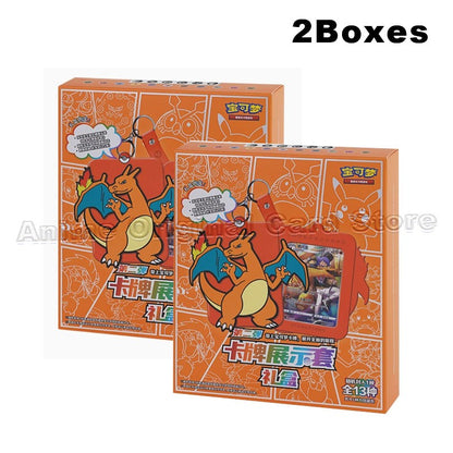 Simplified Chinese Version Genuine PTCG Pokémon Card Display Set Gift Box Second Round Collectible Card Game