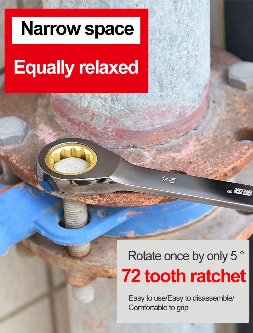 6-32mm Universal Torx Wrench Adjustable Torque 72-tooth Ratchet Spanner for Bicycle Motorcycle Car Repair Tools Mechanical Tool