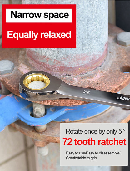 6-32mm Universal Torx Wrench Adjustable Torque 72-tooth Ratchet Spanner for Bicycle Motorcycle Car Repair Tools Mechanical Tool