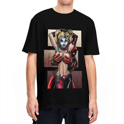 Men Women's T-Shirts Deadpool Is No Joke Funny Pure Cotton Tee Shirt Short Sleeve T Shirts Crew Neck Clothes Gift Idea