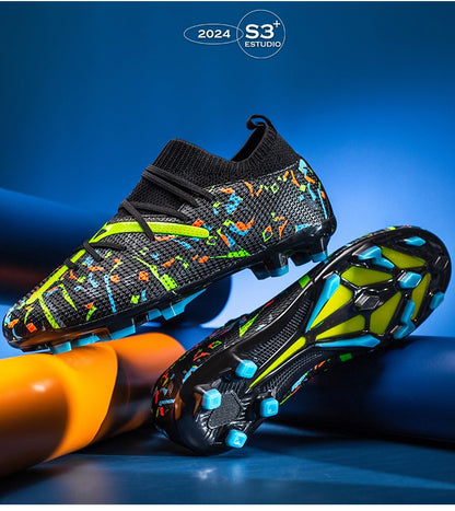 Mens Football Field Boots Ultralight Turf Indoor Society Training Soccer Shoes Cleats for Kids Sneakers TF/FG Football Shoes