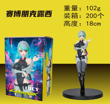 22CM Anime Game Cyberpunk: Edgerunners Lucy Figure Standing doll Anime Model Toys Gift Doll Collection Decoration PVC