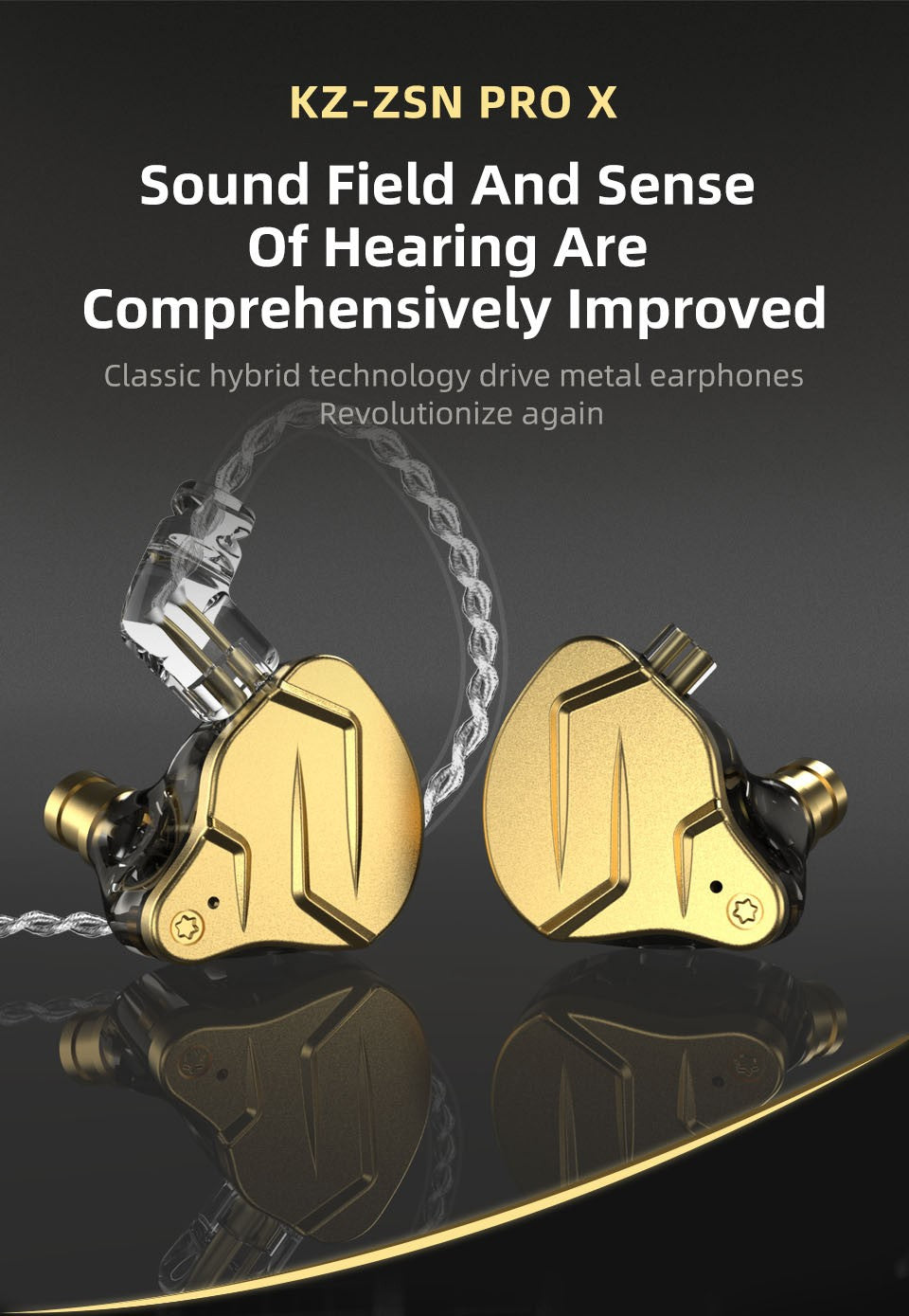 KZ ZSN Pro X 1DD 1BA Metal HIFI In Ear Earphone Bass Earbuds Hybrid Driver Sport Headset Very Low Voice For ZSX ZAX ASX EDX Z1