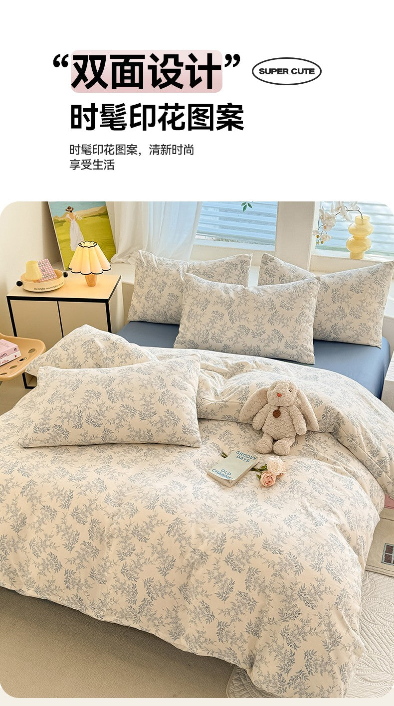 Bonenjoy Floral Style Duvet Cover Sets Single/Queen/King Soft Washed Cotton Bed Cover Sets dekbedovertrek 240x220 Bedding Sets
