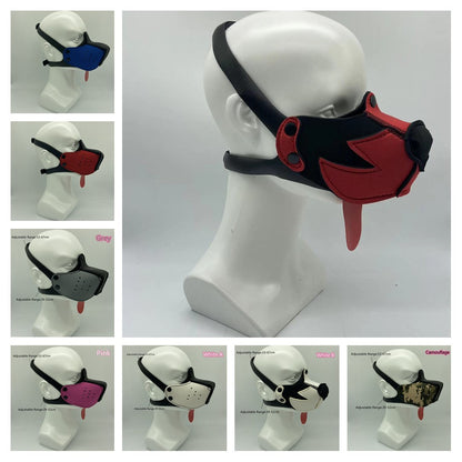 Role Play Costumes of Unisex Women Mens Cosplay Half Face Fetish Mask with Open Mouth and Nose Headgear Party Accessories