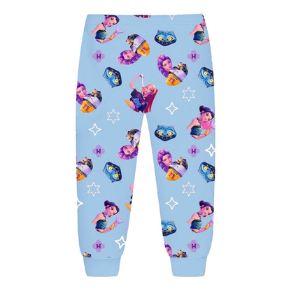 Anime Kpop Demon Hunters Zoey Costume Kids Huntrix Rumi Girls Tshirt Pants Sets Autumn Pajamas for Children's Clothing 3-14Years