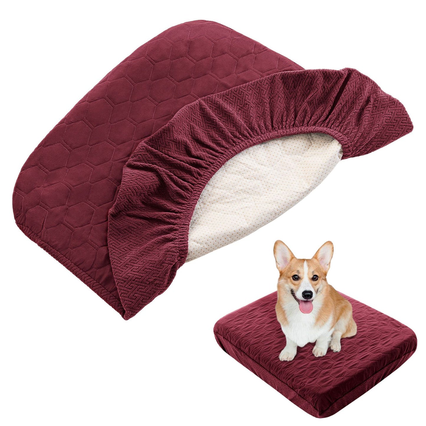 Capas de Cama para Cães à Prova d'Água, Capas de Substituição Laváveis, Pelo de Animais Fácil de Remover, Capa Acolchoada para Almofada de Cães, Capa de Cama para Cães/Gatos