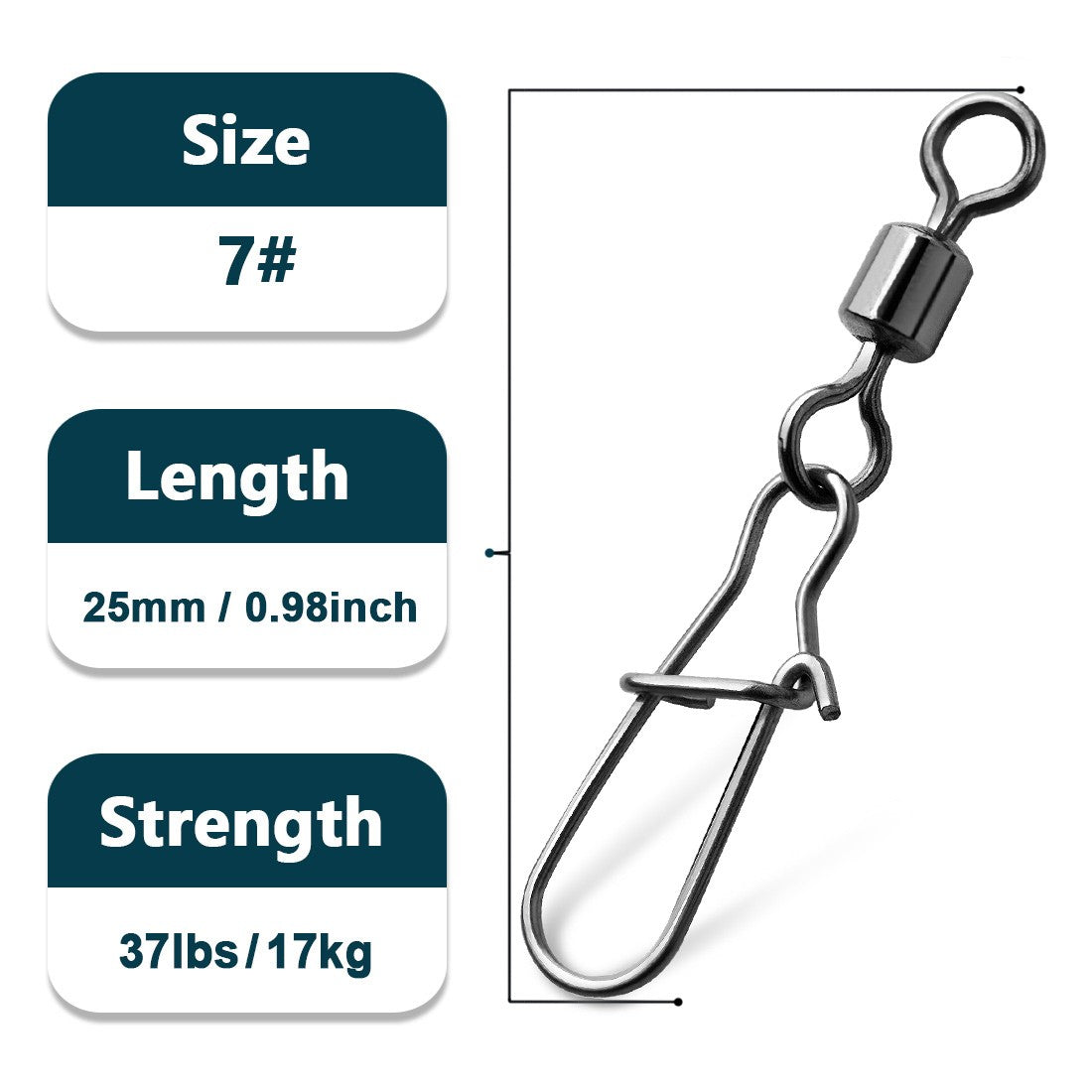 Giradores de Encaixe Duo-Lock 50~200 Peças Girador de Pesca Encaixe de Aço Inoxidável Latão Água Salgada Conectores de Barril Rotativo para Pesca