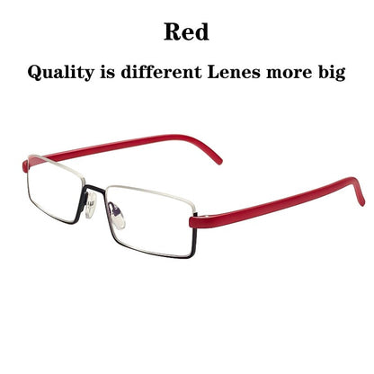 May Flower Metal Anti-Blue Light Reading Glasses Men Half Frame Prescription Eyeglasses Male TR90 Eyewear With Case óculos +1.75