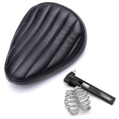 Assento de Couro para Motocicleta Retro Couro Preto Banco Solo para Harley Custom Chopper Bobber Honda Yamaha Kawasaki Suzuki