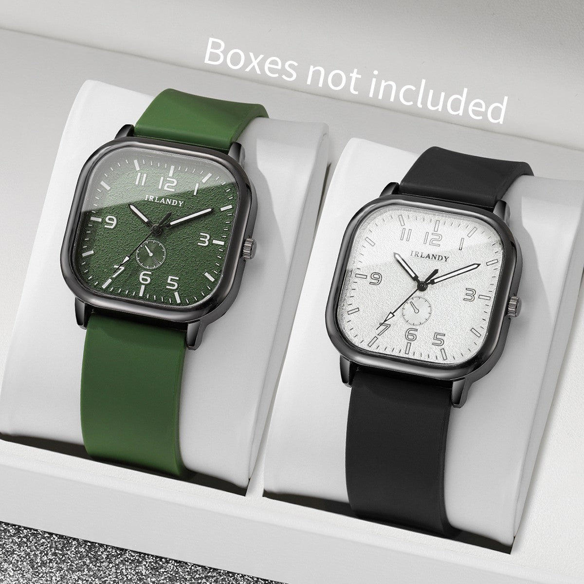 1/2/3PCS Fashion Square Women Watches Casual Silicone Strap Quartz Watches Sports Wristwatch For Men Women Students?Without Box?