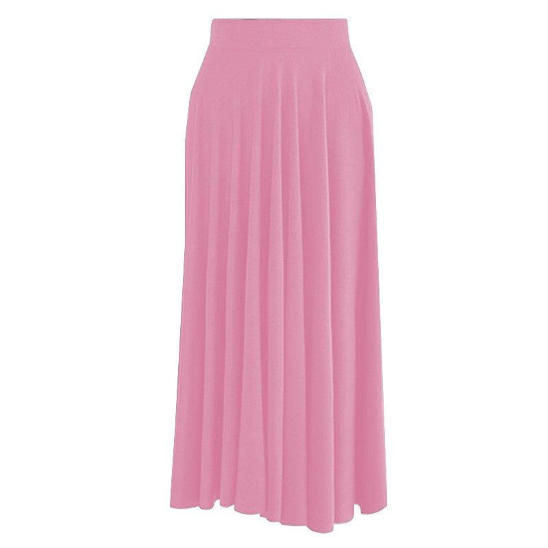 Plus Size High-waisted Skirt Loose-fit Wide-leg Umbrella Skirt Pleats Women's Fashion Clothing Long 80cm