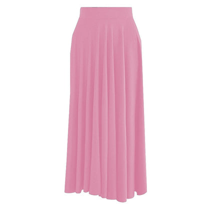 Plus Size High-waisted Skirt Loose-fit Wide-leg Umbrella Skirt Pleats Women's Fashion Clothing Long 80cm