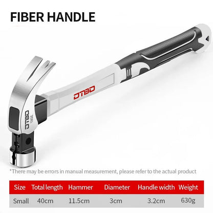 Martelo de Aço Multiuso Antiderrapante à Prova de Choque Ferramenta Manual Martelo Magnético para Carpintaria Martelo com Sucção Automática de Prego