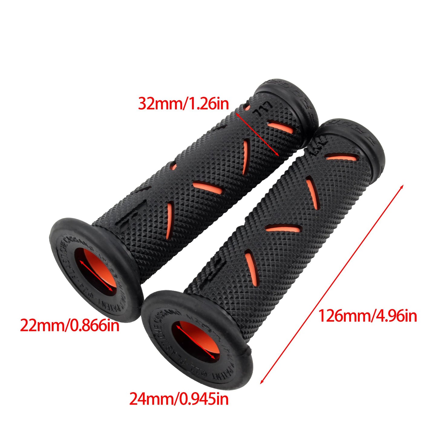 Manopla Profissional de Moto Antiderrapante com Absorção de Choque para Pit Dirt Bike Off-Road Racing Acessórios de Motocross