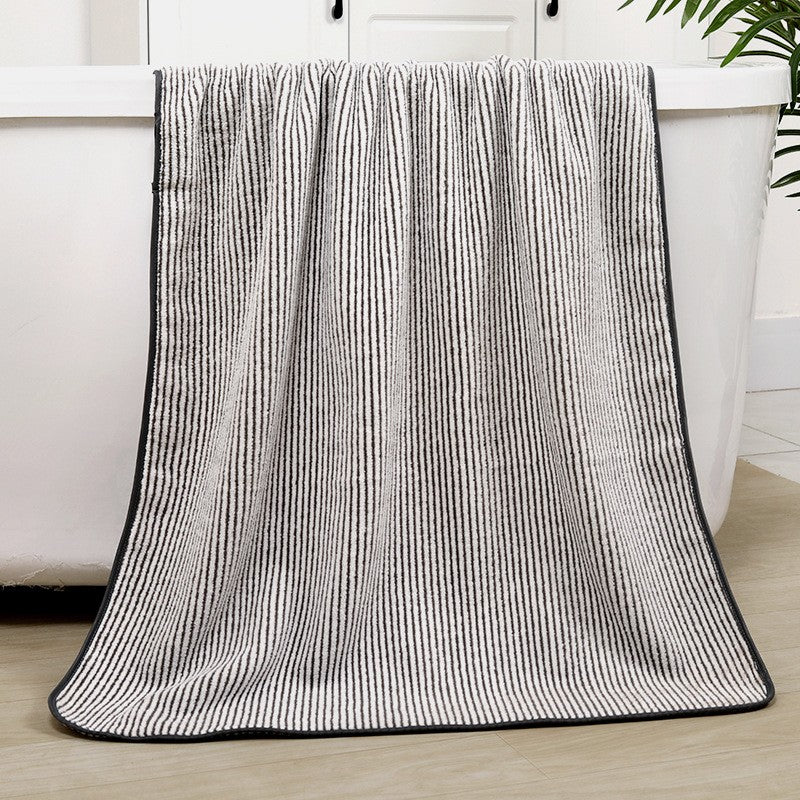 Bamboo charcoal fiber bath towel, dry hair cap, coral velvet, thickened shower gift, antibacterial towel, quick drying for men a