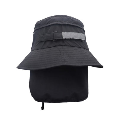 UPF50+ Men Surfing Hat Wide-brimmed Surf Cap Men Hat Breathable Brim Sunshade Quick-drying Beach Cool Cap Windproof Bucket Hat