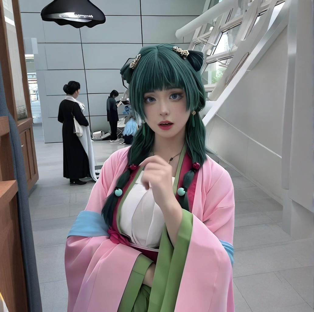 Anime Maomao Cosplay Costume Wig The Apothecary Diaries Pink Dress Role Playing Outfits Halloween Party Comic Con Clothes Suits