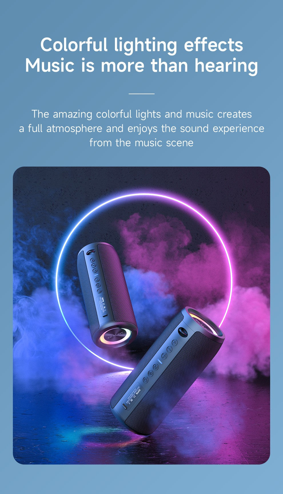Zealot-S51Pro High-power Bluetooth Speaker 40W 3D Stereo Bass Bluetooth Speaker Portable IPX5 Waterproof Suitable TWS Boom Box