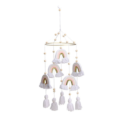 7Pcs  Assembly Rattles Bracket Set Infant Crib Mobile Bed Bell Bracket Protection Newborn Baby Toys Wooden Bed Bell Accessories