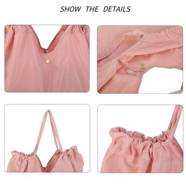 Fashion Foldable Shopping Bag Environmental Protection Large Capacity Supermarket Shopping Portable Folding Bag Out Handbag