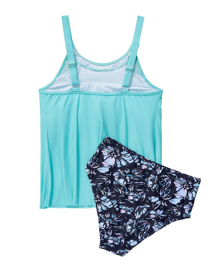 Women Tummy Control Tankini Bathing Suits High Waisted Padded Swimwear Plus Size Beachwear Swimsuit Bikini Sets Female