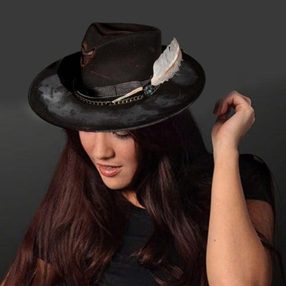 A52E Denims Styles Wool Felted Hat Breathable Warm Hat Light weight Soft Hat